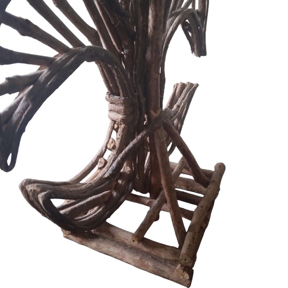 Vintage Natural Grapevine Twig Fleur De Lis, Boho Home Decor - Picture 6 of 8